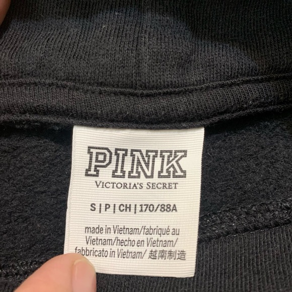 PINK Victoria's Secret Black Cowl Neck Pullover Long Sleeve Sweater - Picture 3 of 6